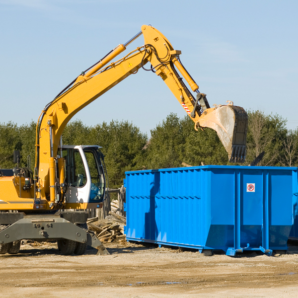 what size residential dumpster rentals are available in Oconto Falls Wisconsin